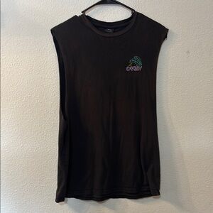 Oakley Black Sleeveless Graphic Top